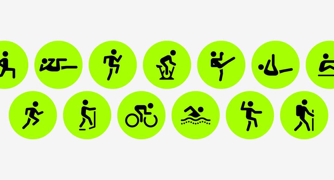  The icon represents various exercises provided in the fitness training app.