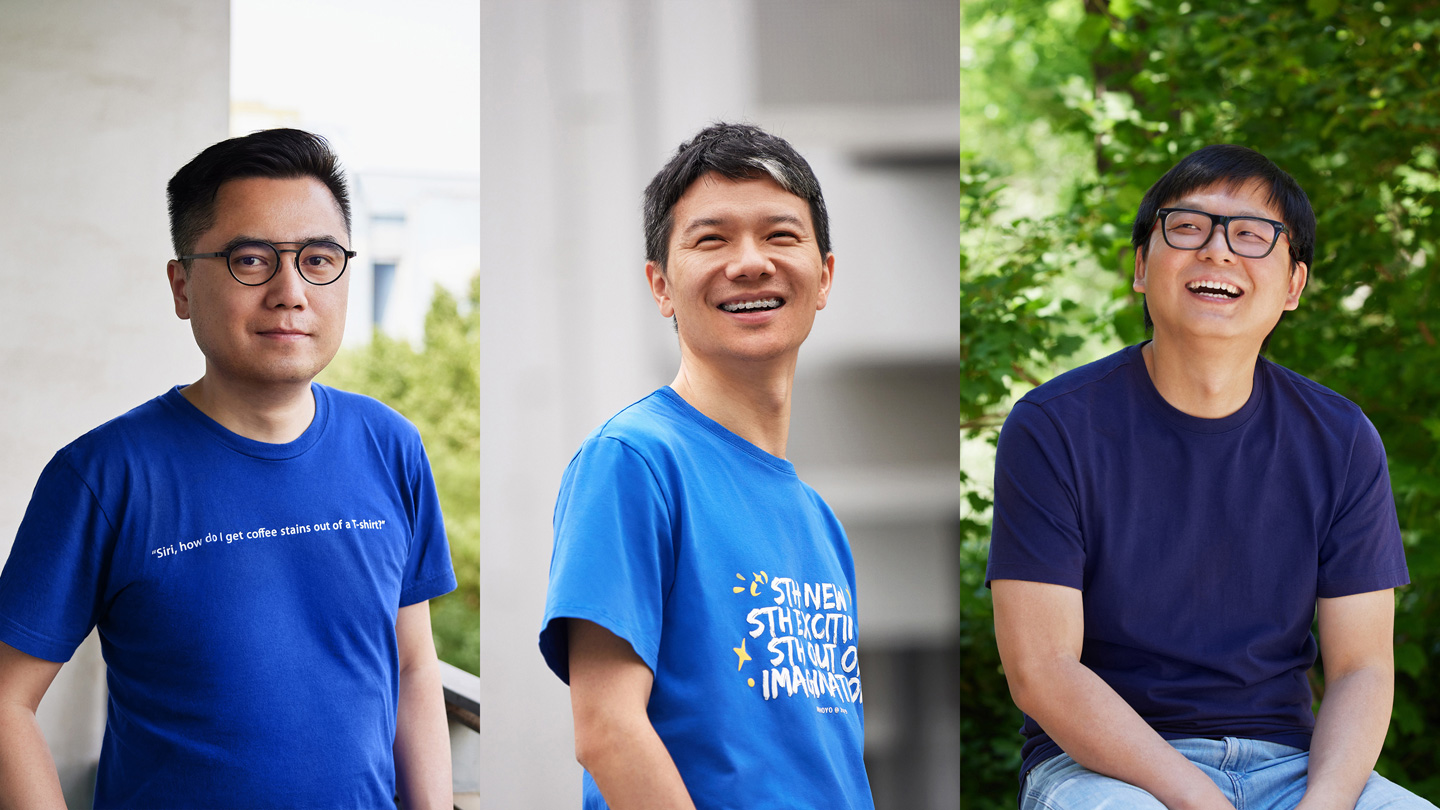 从左到右，林嘉澍，NOMO 开发者；刘伟，原神开发者；瞿章才，西窗烛开发者。将他们富有创意的想法通过 App Store 付诸现实。