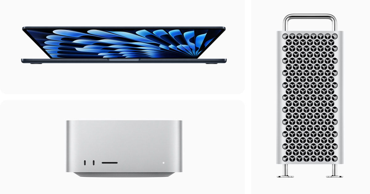 新款15 英寸MacBook Air、Mac Studio 和Mac Pro 今日正式发售- Apple 