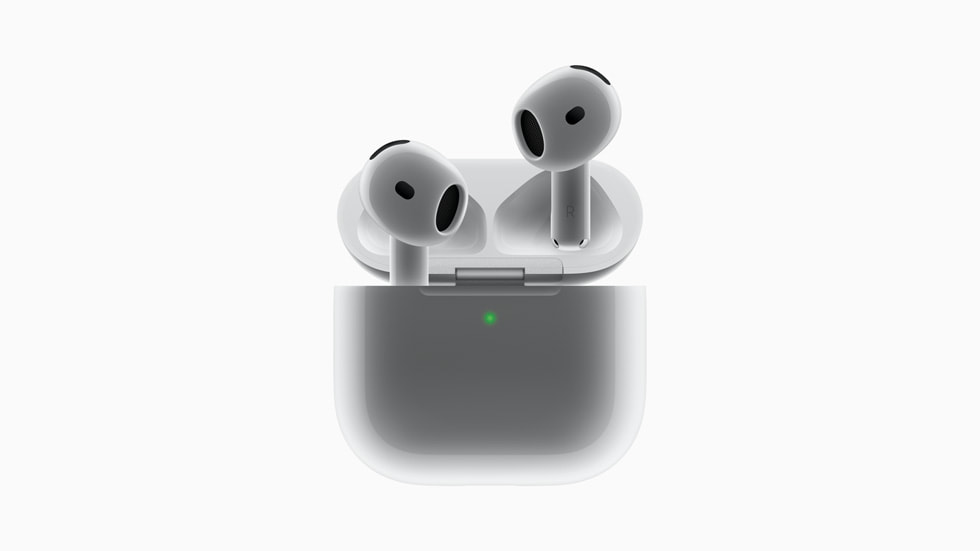 AirPods 4 的特写照片。