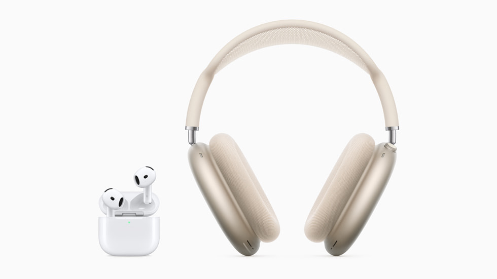 AirPods 4 和星光色 AirPods Max。