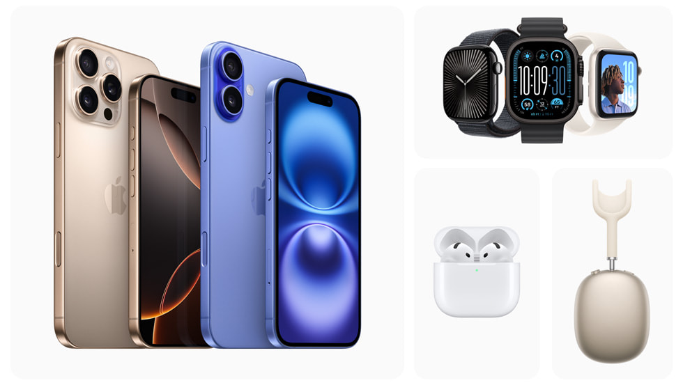 iPhone、Apple Watch 与 AirPods 系列产品。