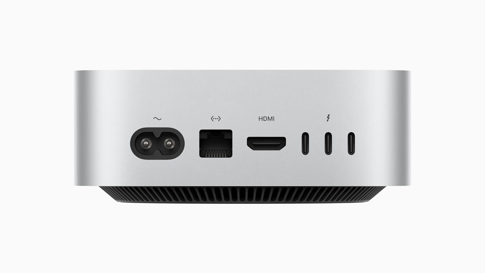 Mac mini 的背面视图。