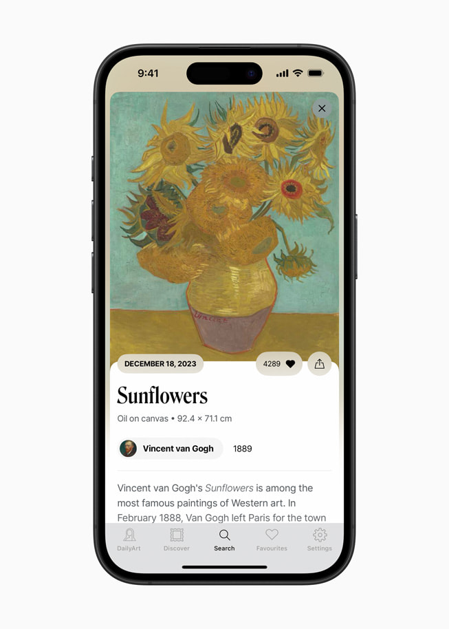 iPhone 16 Pro 上的 DailyArt 每日艺术