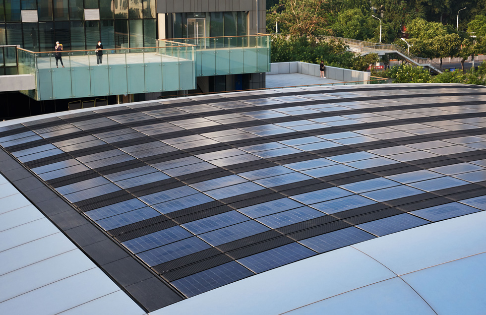 Apple 三里屯的太阳能阵列。