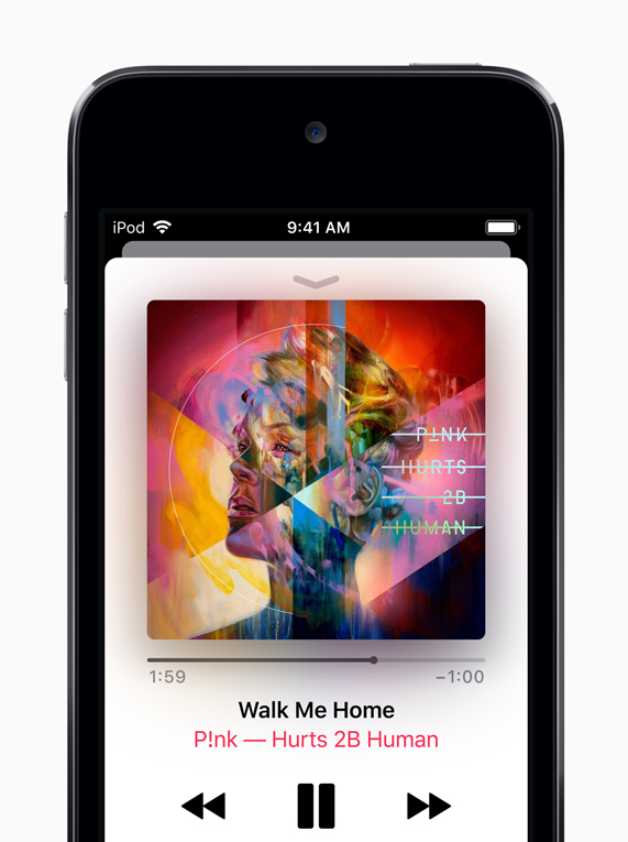 iPod touch 上的 Apple Music 界面。