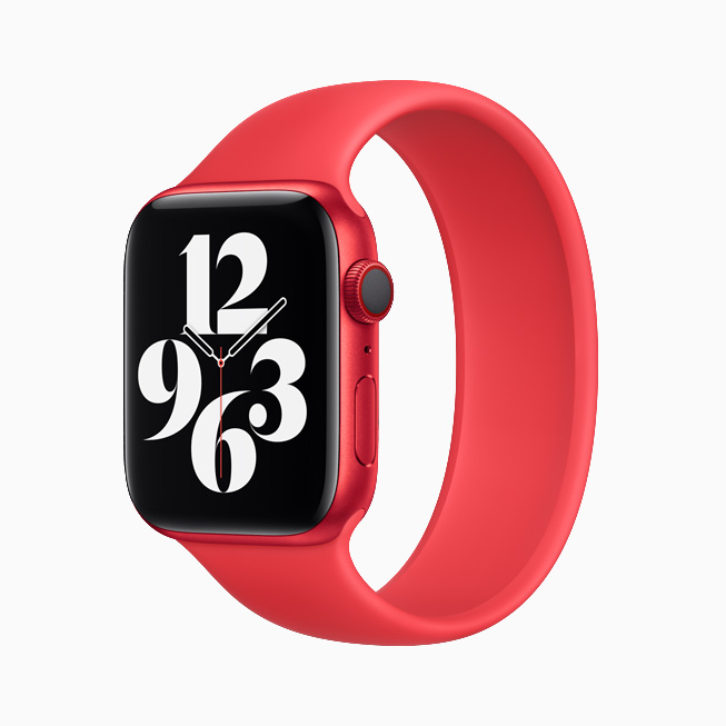 红色 Apple Watch Series 6。