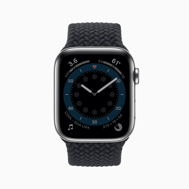 Apple Watch Series 6 的全天候视网膜显示屏。