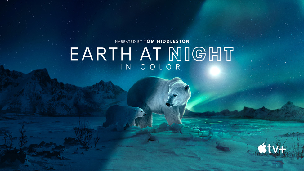 Apple Originals 原创剧集《Earth At Night In Color》的卡片。