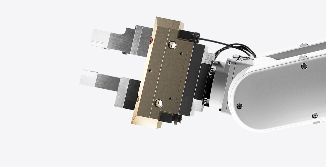 Apple 拆解机器人的机械手和机械臂，极具未来感。