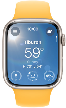 Apple Watch 屏幕显示天气 app